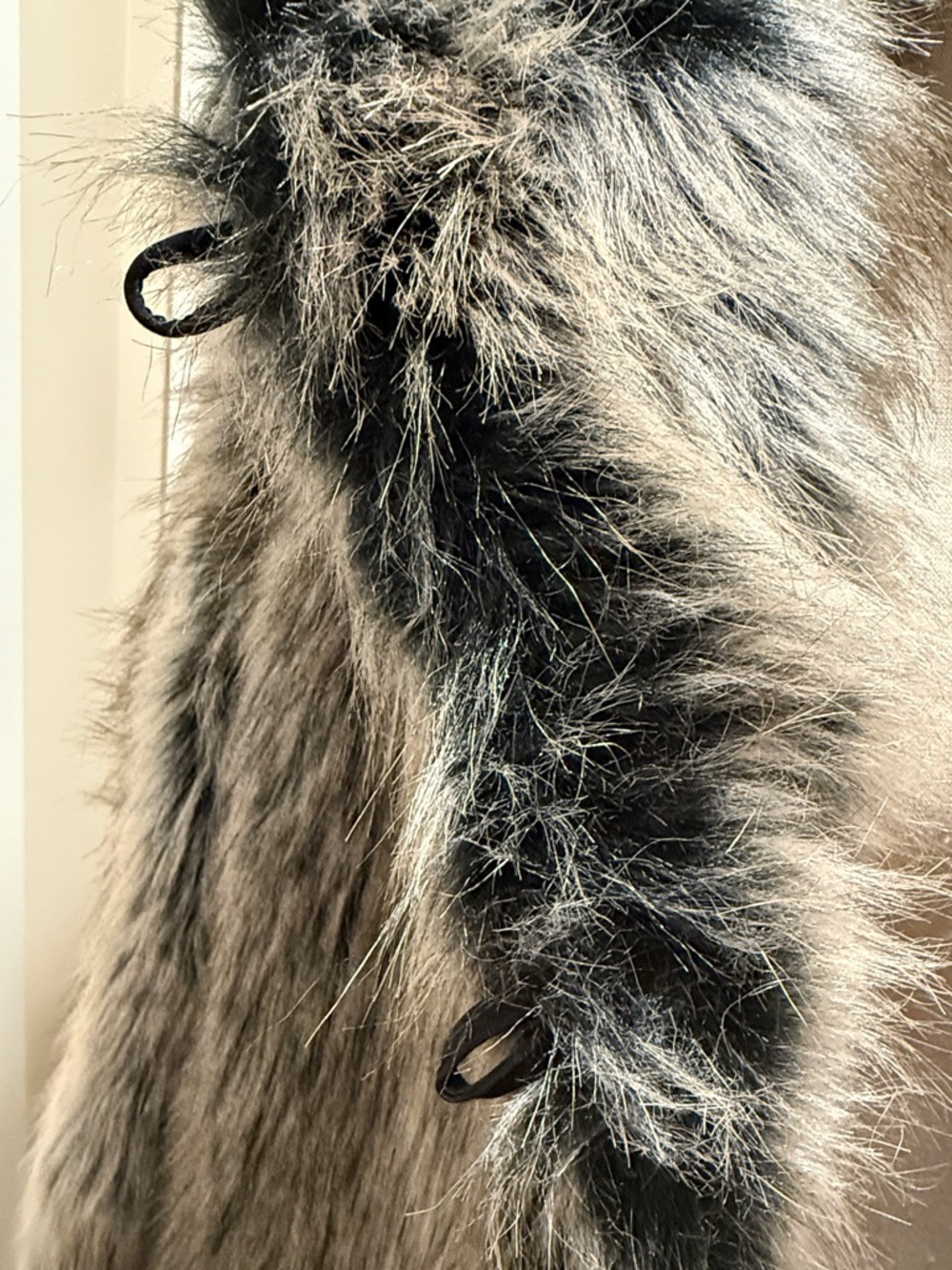 Vintage SPIRITHOODS 2019 Grey Wolf Med Classic Vegan Fur Peacoat Double Breasted - Picture 7 of 17